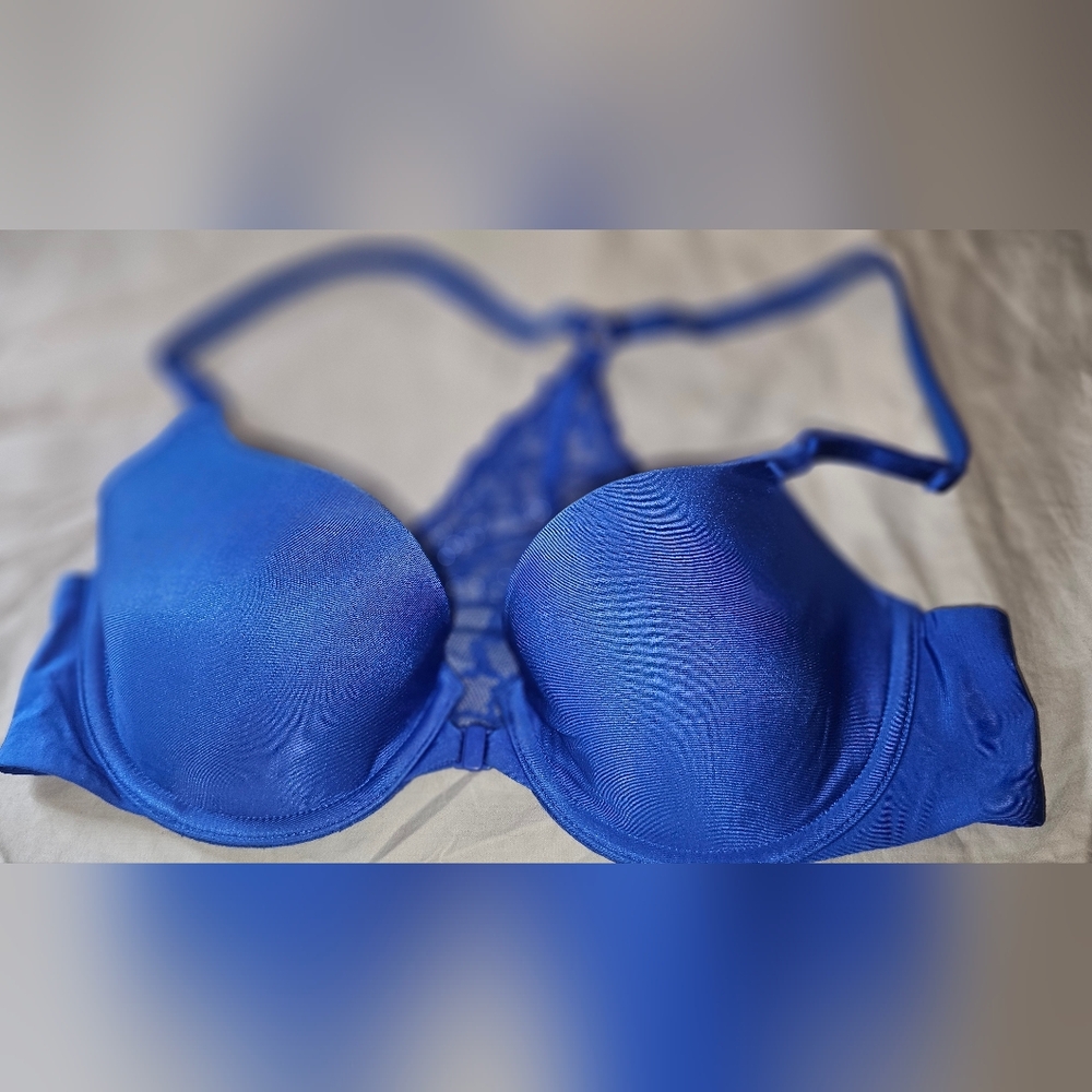 Victoria's Secret Demi Buste Bra ROYAL BLUE 34B Racerback